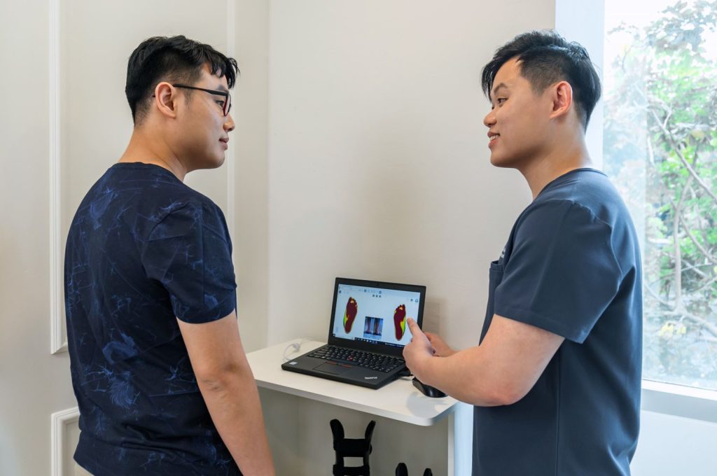 3D scanning technology used for custom insoles.